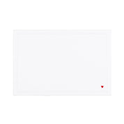 Nazaré white cotton table linen with embroidered hearts